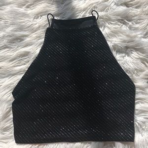 Forever 21 sparkly cropped shirt